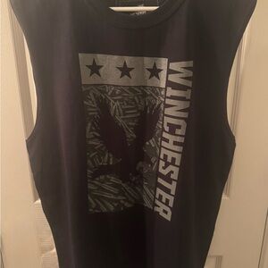 NWT Winchester Black Sleeveless Graphic Tank